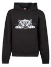 Kenzo Felpa In Cotone Nero Uomo In Black