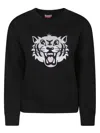 Kenzo Happy Tiger Embroidered Sweatshirt In Black