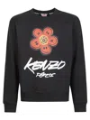 Kenzo Black Sweatshirt With Bold Graphic Design And Relaxed Fit In Black