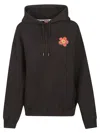 Kenzo Futura Graphic Flower Hoodie In Blue