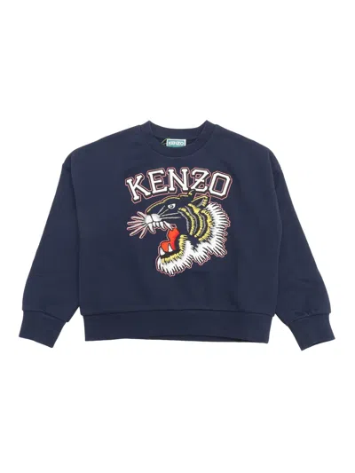 Kenzo Kids' Tiger Fleece In Blue