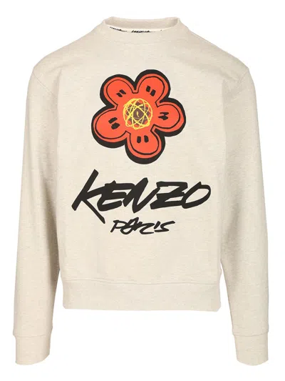 Kenzo Futura Cotton Classic Sweatshirt In Neutral
