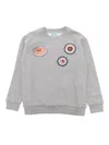Kenzo Logo-appliqué Mélange-effect Sweatshirt In Gray