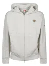 Kenzo Lucky Tiger Zip-up Hoodie In Grey