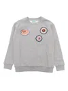 Kenzo Logo-appliqué Mélange-effect Sweatshirt In Grey