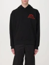 Kenzo Drawn Varsity Cotton Hoodie In Black