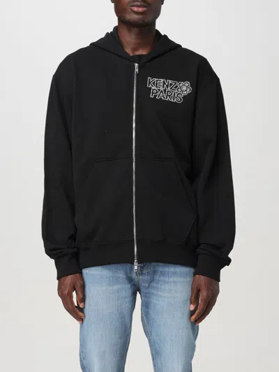 Kenzo Black  Paris Constellation Hoodie In Schwarz