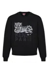 Kenzo "happy Tiger" Sweatshirt In Black