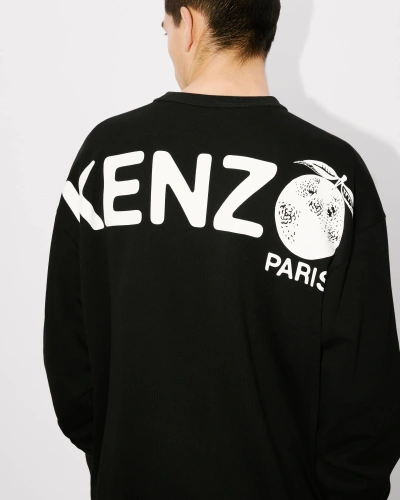 Kenzo Orange' Oversized Sweatshirt Black