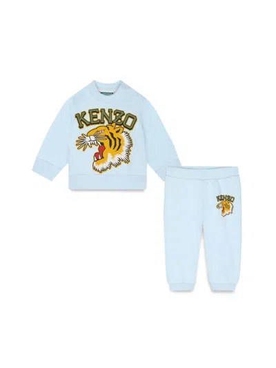 Kenzo Babies' Sweatshirt+pantalo Suit In Blue