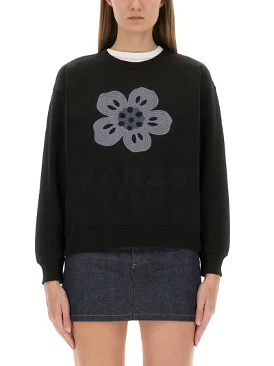 KENZO SWEATSHIRT WITH "BOKE FLOWER" EMBROIDERY
