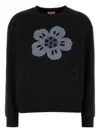 Kenzo Sweatshirt With "boke Flower" Embroidery In Black