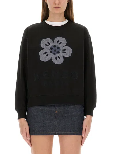 KENZO SWEATSHIRT WITH "BOKE FLOWER" EMBROIDERY