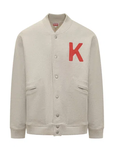 Kenzo Sweatshirt With Embroidery In Grey