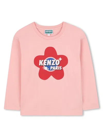 Kenzo Sweatshirt With Logo In Pink