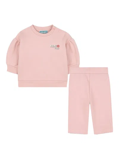 Kenzo Sweatshirt With Pants Set In Pink