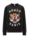 Kenzo Tiger Logo Sweatshirt In Black