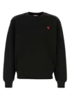 Kenzo Boke Flower Embroidered Cotton Sweatshirt Clothing In Black