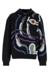 Kenzo Abstract Tiger-print Hoodie In Black