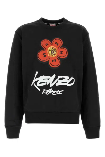 Kenzo Slate Cotton Sweatshirt In Burgundy
