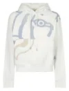 Kenzo K-tiger Cotton Sweatshirt Hoodie In White