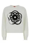 Kenzo White Cotton Sweatshirt In White