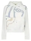 Kenzo K-tiger Cotton Sweatshirt Hoodie In White