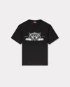 Kenzo Graphic Print Crew Neck Cotton T-shirt In Black