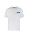 Kenzo White Classic T-shirt With Contrasting Logo Print In Cotton In 01