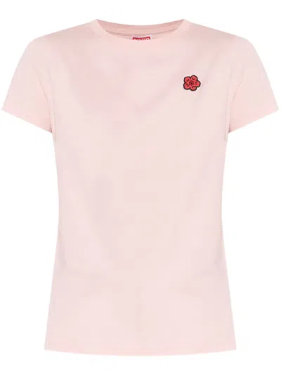 Kenzo Boke Flower Classic Embroidered T-shirt In Pink