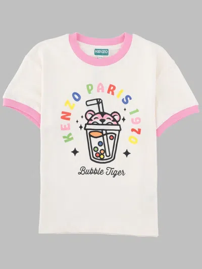 Kenzo T-shirt "bubble Tiger" In White