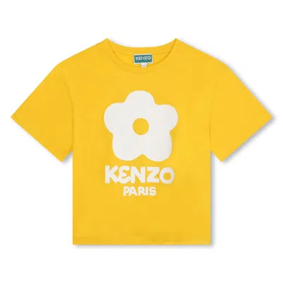 Kenzo Kids' T-shirt Con Logo In Yellow