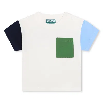 Kenzo White T-shirt For Baby Boy With Logo