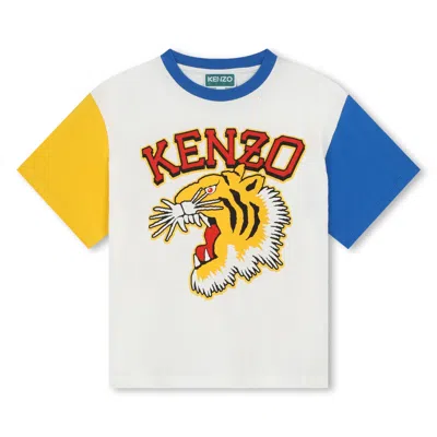 Kenzo Kids' Printed T-shirt In Cream