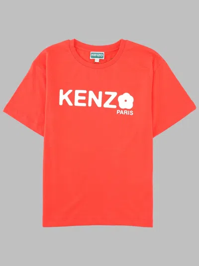 Kenzo T-shirt Con Stampa Logo In Red