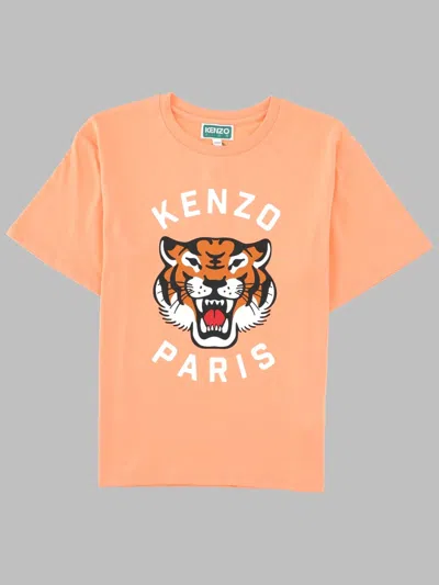 Kenzo T-shirt Con Stampa In Orange
