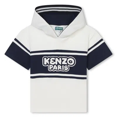 Kenzo Kids' T-shirt Con Stampa In White