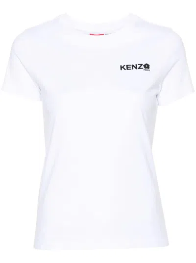 Kenzo T-shirt Con Stampa In White