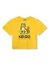 Kenzo Kotora Tiger-print Organic Cotton T-shirt In Yellow