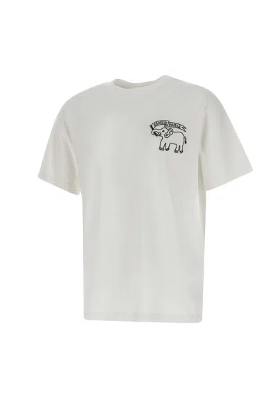 Kenzo T-shirt Elephant Flag Classic In Cotone In White