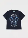 Kenzo Cotton Elephant T-shirt In Blue