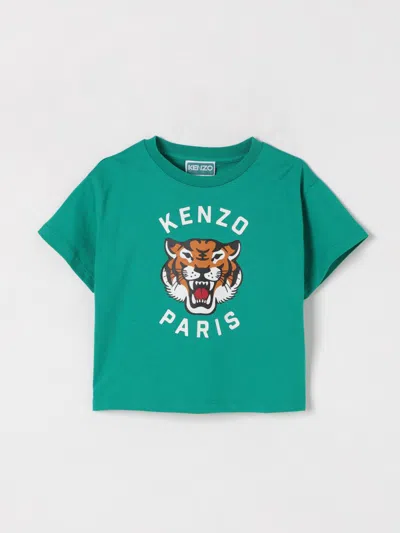 KENZO T-SHIRT KENZO KIDS KIDS COLOR GREEN,G56875012