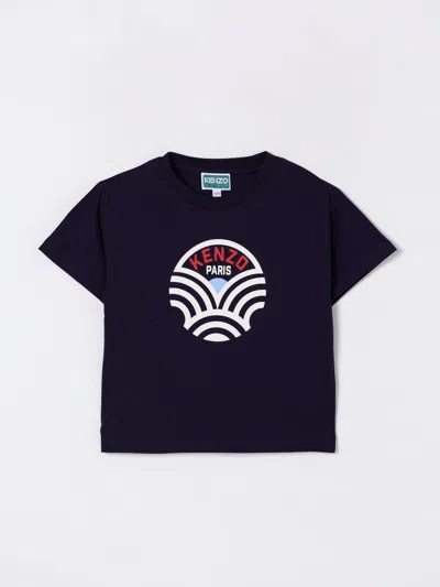 KENZO T-SHIRT KENZO KIDS KIDS COLOR MARINE,G83139082