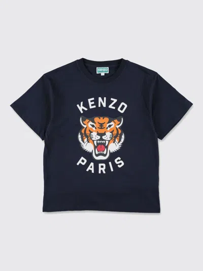 KENZO T恤 KENZO KIDS 儿童 颜色 海蓝色,H33680082