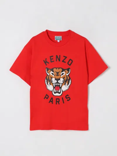 KENZO T-SHIRT KENZO KIDS KIDS COLOR RED,G56875014
