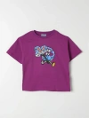 KENZO T恤 KENZO KIDS 儿童 颜色 紫色,F36094019