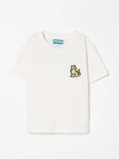 KENZO T-SHIRT KENZO KIDS KIDS COLOR YELLOW CREAM,G62683090