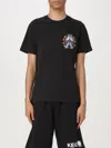 Kenzo Black  Paris Drawn Varsity T-shirt In Black