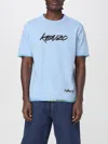 Kenzo Logo Printed Reversible Crewneck T-shirt In Blue
