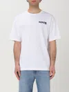 Kenzo White Classic T-shirt With Contrasting Logo Print In Cotton In White